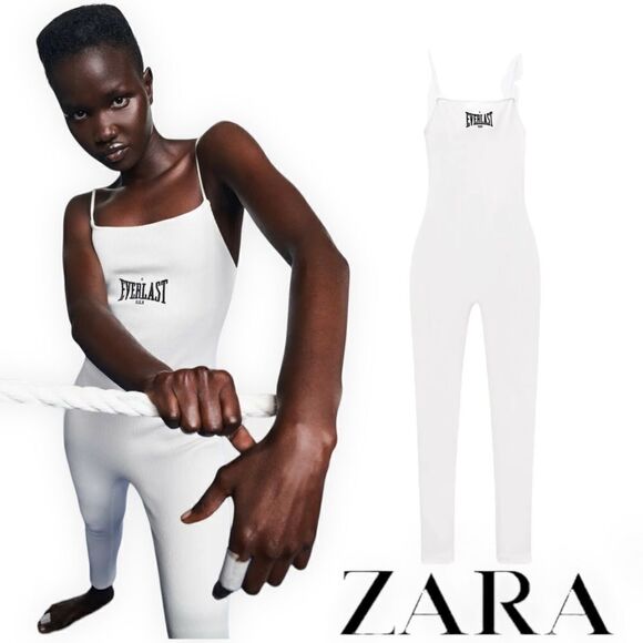 ZARA | White | EVERLAST® RIB JUMPSUIT - Picture 1 of 4